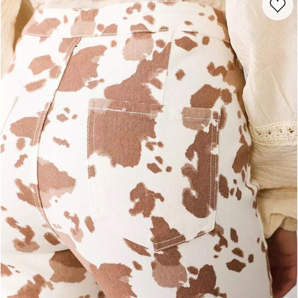 Altar'd State High rise animal print extra Flare Pants L - Picture 7 of 11